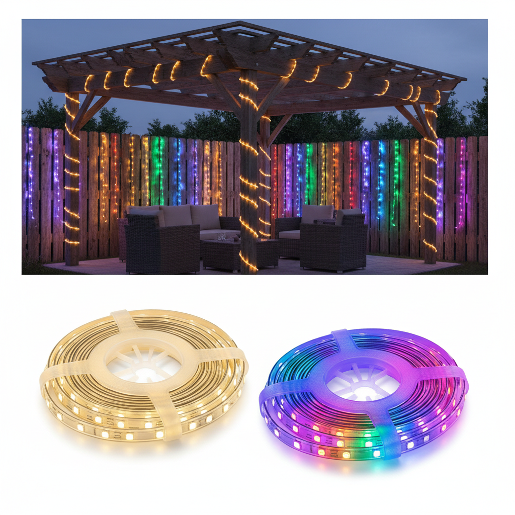 Outdoor Waterproof LED Strip Lights – Color Changing Patio & Party Lights