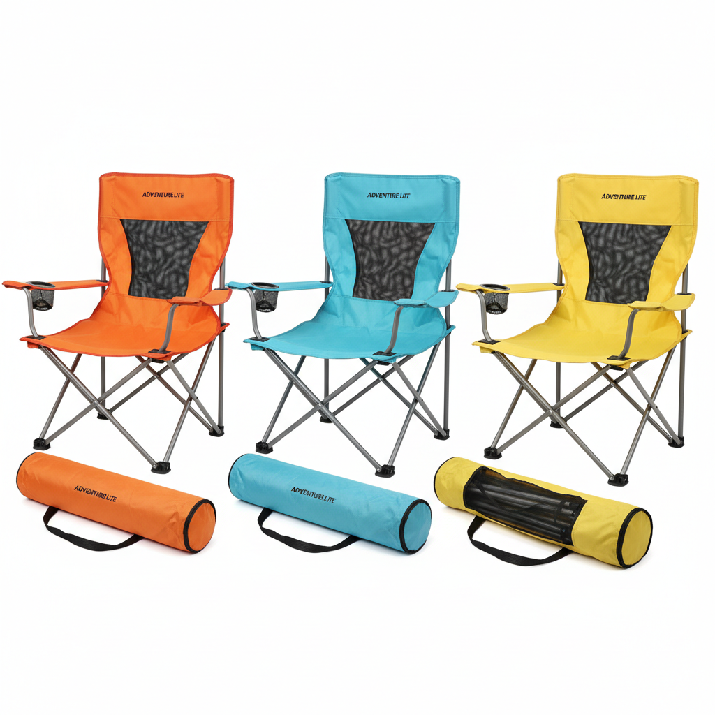 Foldable Portable Outdoor Camping Chair – Lightweight Beach & Lawn Chair with Carry Bag