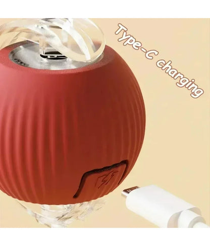 Cat Interactive Ball Toy, Automatic Rolling Ball with Tail, Rechargeable Smart Pet Interactive Toy, Intelligent Mouse for Cat